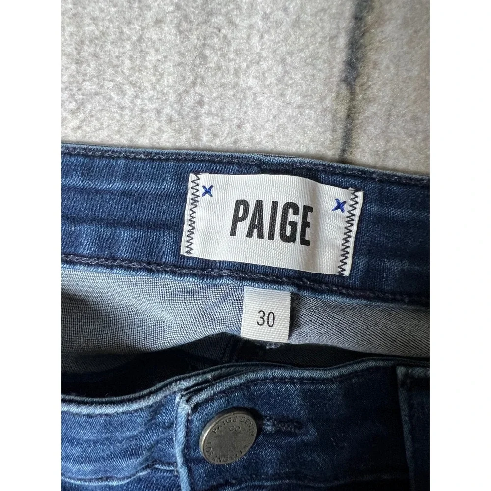Paige Skinny Jeans Womens 30 Dark Blue Minimalist Classic Stretch Denim